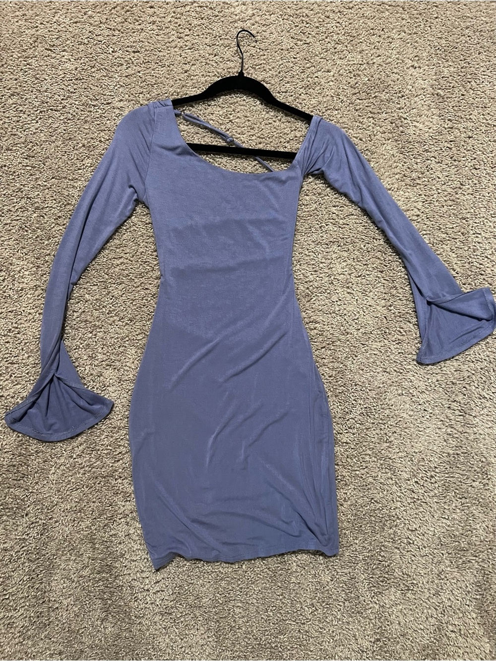 NWOT Fashion Nova Periwinkle One-Shoulder Backless Mini Dress
